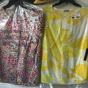 TAHARI Womens Blouse MULTICOLOR Size 2XL SET OF 2